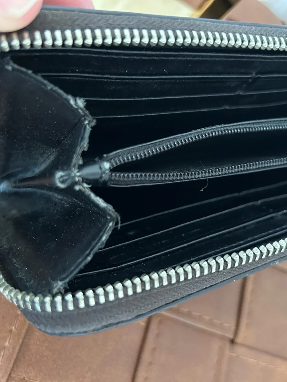 MARC JACOBS Empire City Dark Grey Leather Continental Zip Around Wallet